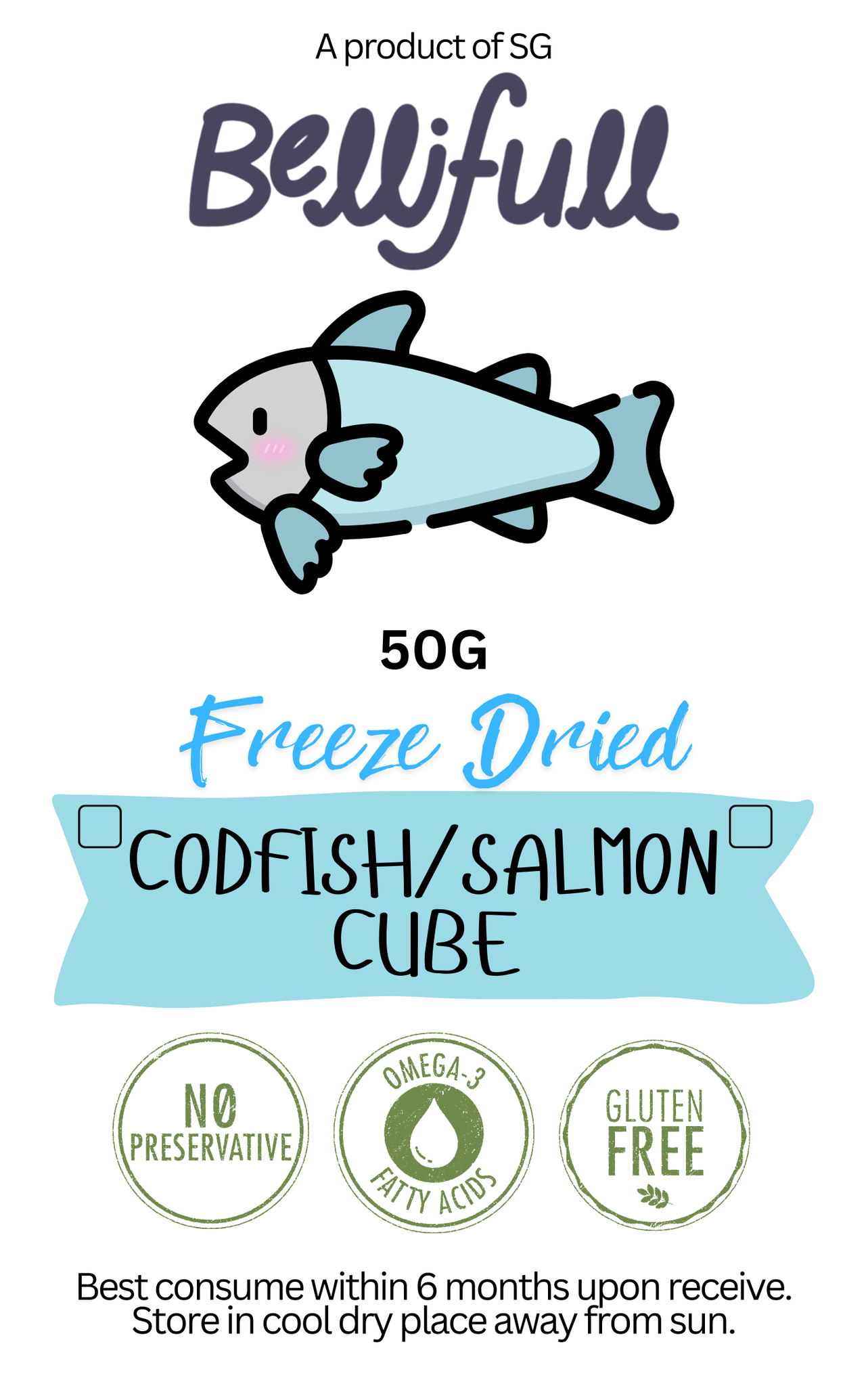 Freeze Dried Salmon or Codfish