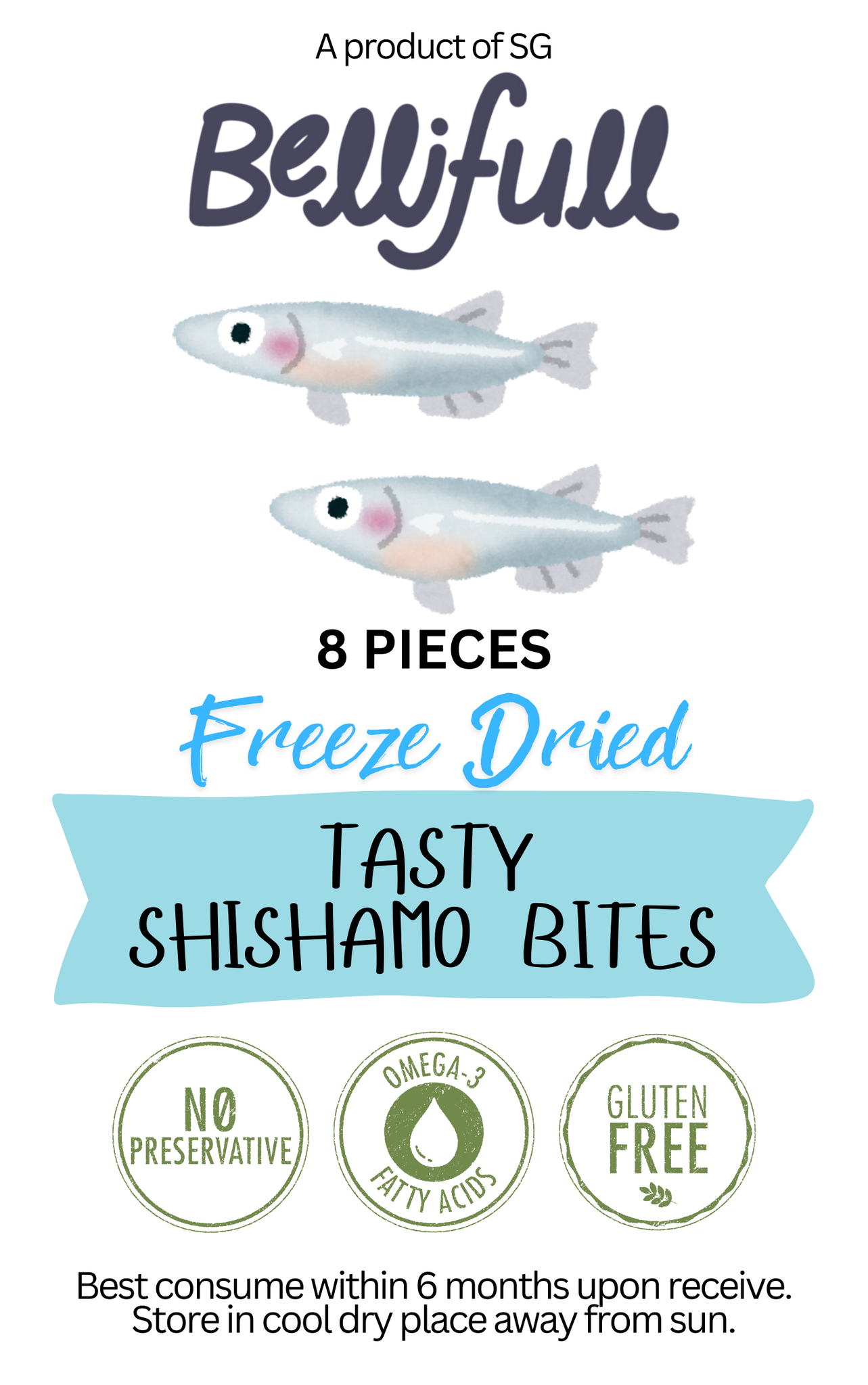 Freeze Dried Shishamo (8 pieces)